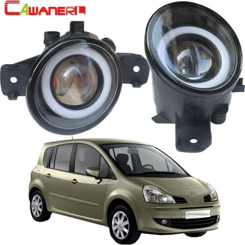 Cawanerl For Renault Modus 2004-2015 Car 30W 3000LM LED Fog Light Angel Eye Daytime Running Light DRL H11 12V
