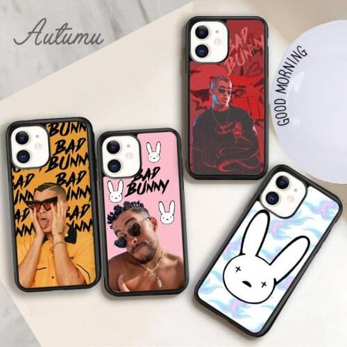 Bad bunny Phone Case for iPhone 11 12 Pro Max mini X XR XS SE 2020 5 6S 7 8 Plus Samsung Galaxy S8 S9 S10 Cover shell
