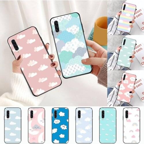 Colorful cartoon cute Clouds pattern Phone Case For Samsung A S M Note 9 10 20 fe 21 71 30 ultra plus 5g 11 31 51 s
