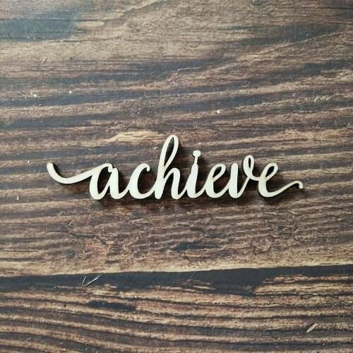 Achieve Letter Wood Laser Cut Wooden Signs Wall Home Decor Quote Signs Art Craft Word Wedding Party Decors