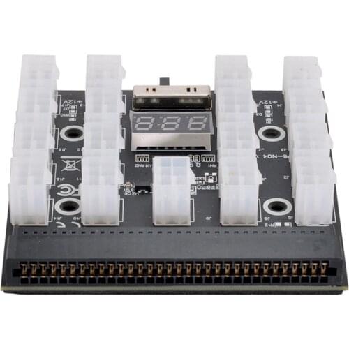 For DPS-800GB 1200FB 1200QB 1200W Server PSU Power Supply Breakout Board Adapter with 17 Ports ATX 6 Pin