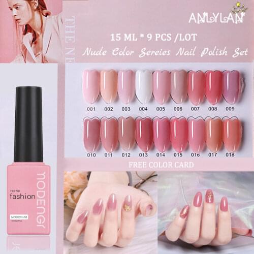 ANLYLAN 18 Colors Gel Polish Set All For Manicure Semi Permanent Vernis UV LED Gel Varnish Soak Off Nail Art Gel Nail Polish