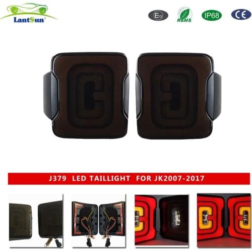 J379 LED tail light /rear light with DRL For Jeep Wrangler JK 2007-2017 LANTSUN