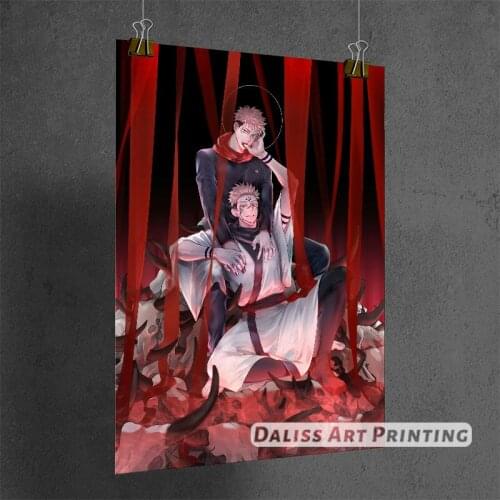 Canvas Anime Jujutsu Kaisen Yuji Itadori Pictures Home Decoration Paintings Poster HD Prints Wall Art Modular Living Room Framed