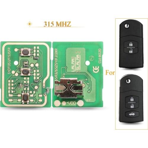 Kutery 10pcs 3 Buttons Remote Car Key Circuit Board Fob 315MHZ For For Mazda M5 After 2009 No Chip