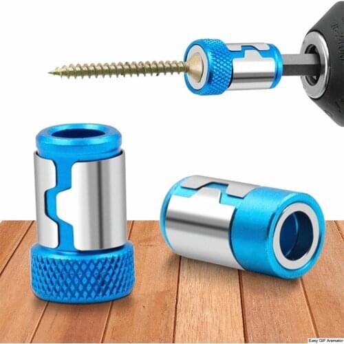 Magnetic Ring 1/4" 6.35mm Anti-Corrosion Magnetizer Screw Electric Phillips Screwdriver Bit Accessorie Screw Tire Repair Tools