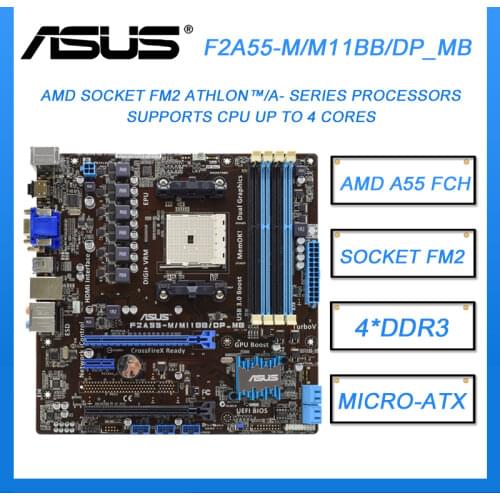 For ASUS F1A75-M LE Original Motherboards Socket FM1 DDR3 USB3.0 SATA3 A75 ATX Desktop used Motherboards Set kit