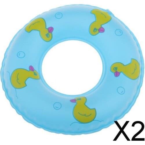 2xDollhouse Miniature Swim Ring for 1/6 Scale Blythe BJD Dolls Blue