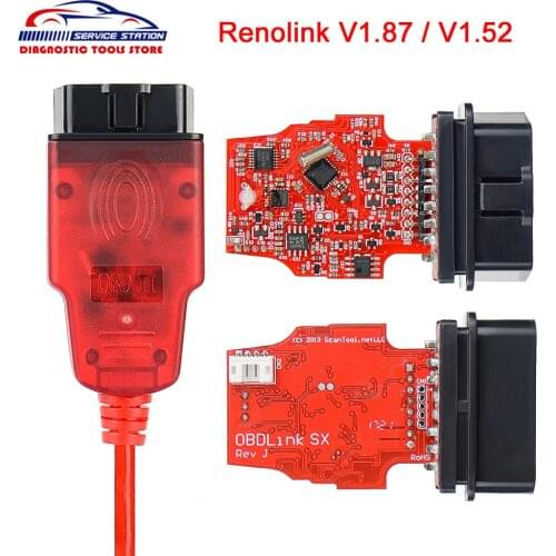 OBD2 Renolink V1.87 V1.52 ECU Programmer for R--n--ult Reno Link USB Diagnostic Cable Programming Device for D-acia Vehicles
