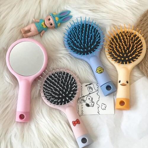 1pc Air Bag Comb with Mirror Cosmetic Mirror Head Massager Relax Hair Brush Salon Hair Styling Tool