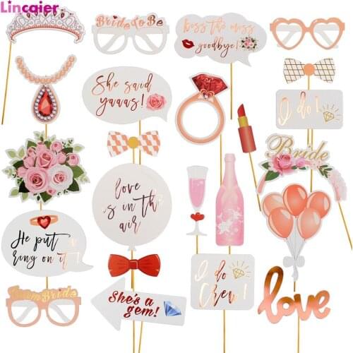 Wedding Photo Booth Props Just Married Bachelorette Birthday Party Photobooth Decoration Accessories Bridal Shower