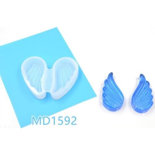 2021 Angel Wings Moldes Resina Epoxi Feather Shape Pendant Silicone Molds For Epoxy Resin Art Decoration