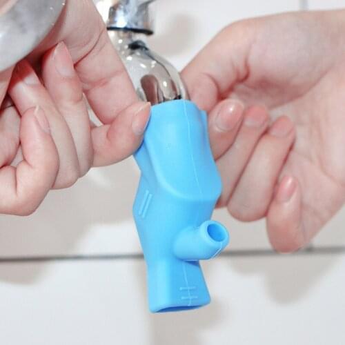 Cute High Elastic Silicone Faucet Extender for Outdoor Hand Washing Drinking Water Sink Faucet Extender for Kitchen Bathroom