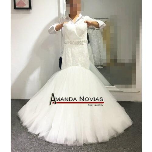 Amanda Novias Custom Made High-end Sweetheart Mermaid Wedding Dress vestido longo