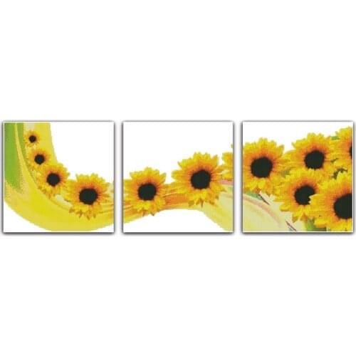 Everlasting Love Sunflower Chinese Cross Stitch Kits Ecological Cotton Stamped Printed DIY 14CT 11CT Gift Christmas Decoration