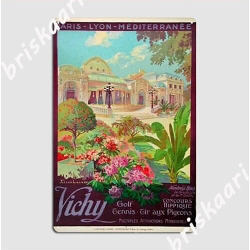 Vintage Mediterranean Country Club Poster Metal Sign Mural Painting Club Bar Retro Wall Cave Tin Sign Poster