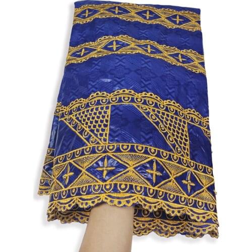 High Quality Bazin Riche Getzner Jacquard Brocade Fabric African Sewing Materials Beaded Lace Textiles For Dresses 5+2 yards/lot