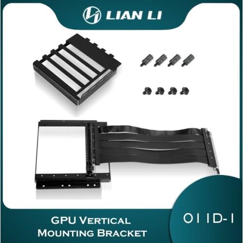 LIANLI Upright GPU Display Card Kit,For O11 Dynamic & Air Case,200mm PCI-E Express 16X Riser Card Adapter Extender Cable Kit