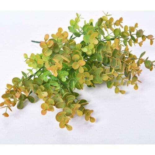 YO CHO Wedding Decoration Artificial Plants Green Eucalyptus Leafs Artificial Fake Plants Wreath Wall Decor Vertical Garden
