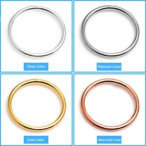 40Pcs/Lot Soild 925 Sterling Silver Closed Circles Rings Charms Pendants Connector DIY Jewelry Findings Accessories