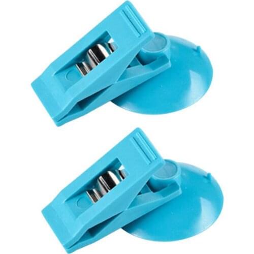 2Pcs Car Window Sucker Clip Hook Sun Shade Curtain Cloth Card Ticket Holder Car Interior Tool