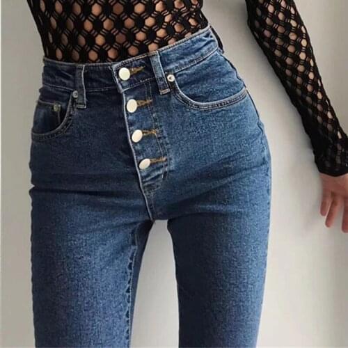 Womens Jeans High Waist Stretch Skinny Denim Trousers Blue Retro Washed Fashion Sexy Elastic Black Slim Pencil Pants Plus Size