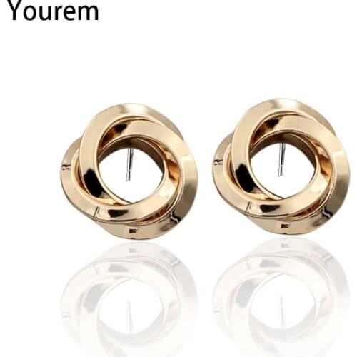 YOUREM Minimalist casual earrings for women brincos earings jewelry accessories gold color ce024