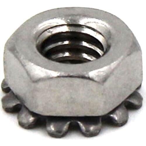 5-40Pcs M3 M4 M5 M6 M8 K-type Gear K Lock Nuts DIY 304 Stainless Steel Keps Nuts Toothed Polydentate Hex K Nut