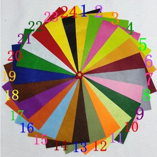 30x20CM 24colors polyester nonwoven fabric needlework/diy/needle/sewing/handmade non-woven felt fabric textile Fieltro feltro