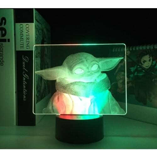 Monster with Long Ears And Big Eyes 3D Lamp Visual Illusion Acrylic Light Guide Plate for Children Couple Festival Birthday Gift