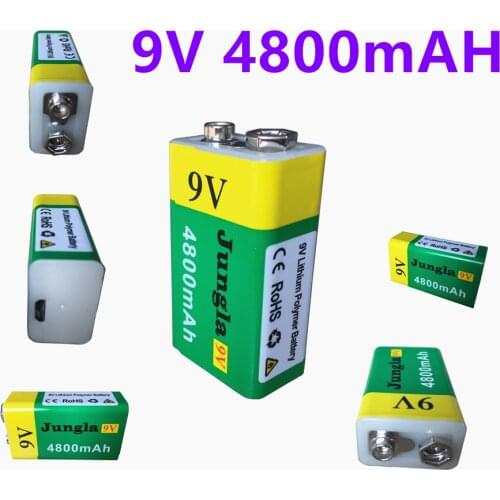 Upgrade High Capacity USB Battery 9V4800mAh Li-ion Rechargeable Battery for Toy All Kinds of Remote Control Toys++Charging Line