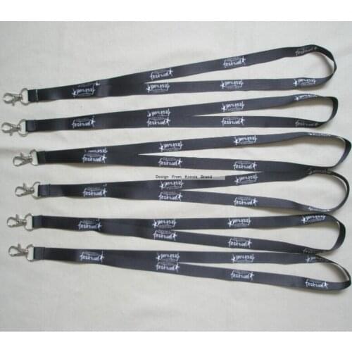 Free shipping custom solid orange neck lanyard with business white logo imprint heat transfer cheap lanyard straps for ID badge