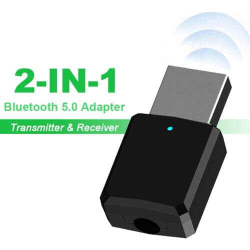 Bluetooth 5.0 Audio Receiver Transmitter 2 In 1 Wireless Bluetooth Adapter 3.5mm AUX Stereo Bluetooth Transmitter