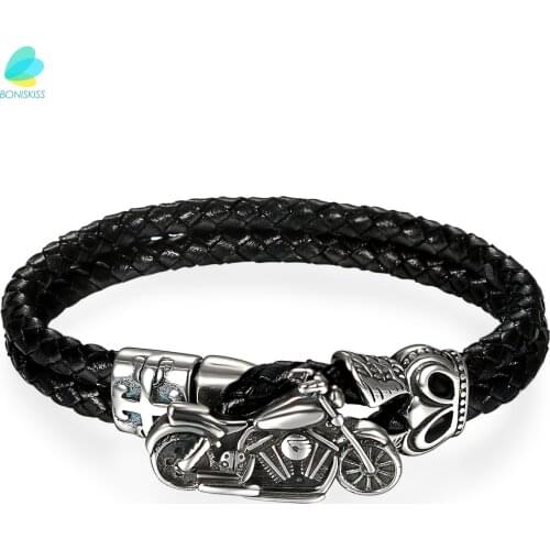 BONISKISS Leather Bracelets