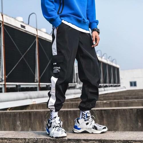 2020 Mens Pants Sweatpants Straight Leg Classic Blend Fashion Hip Hop Cargo Pants Loose Style Hip Hop Pants for Men