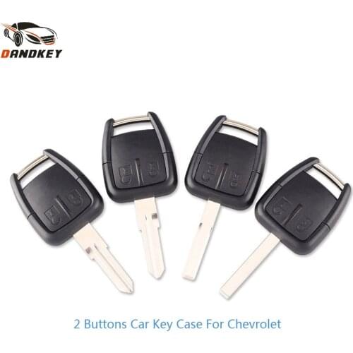 Dandkey 10x 2 Buttons Remote Car Key Case Shell Fob For Chevrolet With Battery Holder YM-28/HU100/HU46/HU43 Blade