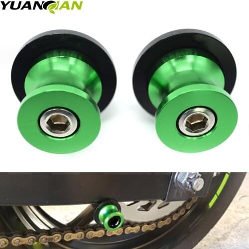 FOR Kawasaki Ninja 650R 2006-2011 swing arm Sliders Motorcycle CNC Swingarm Spools stand screws Slider para moto motocicleta