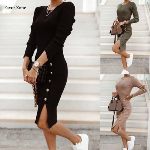 Favor Zone Fashionable Knitted Dresses