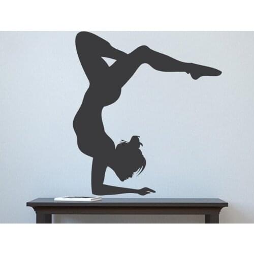 Gymnastics Wall Decal Elegant Girl Gymnast Vinyl Stickers For Kids Rooms Removable Gymnast Art Mural DIY Interior Decor SYY431