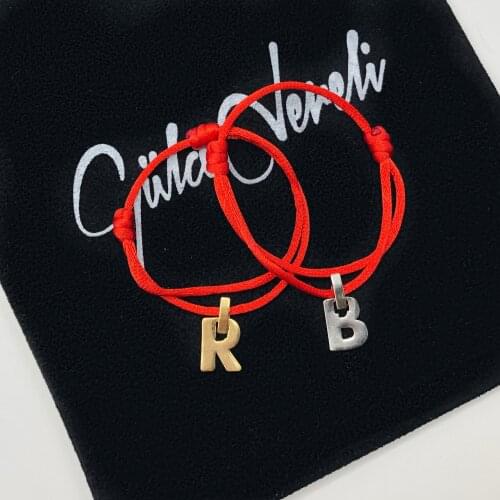 GULCE DERELI, COUPLE BRACELETS, LOVE BRACELETS, CHARM RED BRACELET, CHARM BRACELETS, GIFT BOX, GOLD/SILVER PLATED