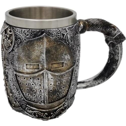 Middle ages armor mug HALLOWEEN coffee cup stainless 3D party supply
