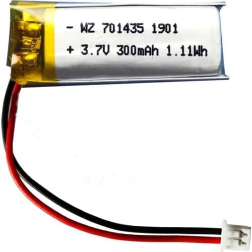 3.7V polymer lithium battery 701435-300mah Bluetooth headset Bluetooth speaker bracelet rechargeable battery