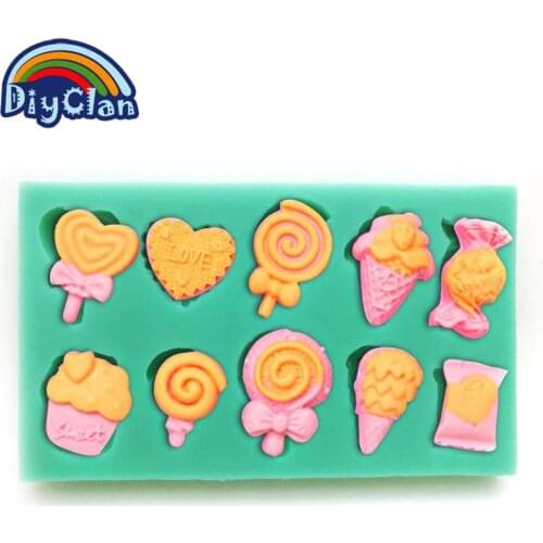 LOVE Heart ice cream lollipop candy fondant cake form silicone molds for cake decorating chocolate mould cake tools F0602XG30