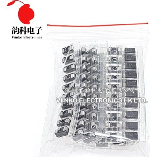 7 kinds*10pcs=70pcs/lot SMD diode package / M1 (1N4001) / M4 (1N4004) / M7 (1N4007)/ SS14 US1M RS1M SS34 KIT