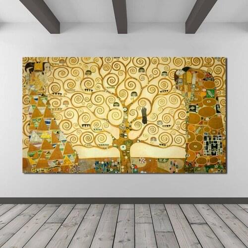 Gustavs Klimtr Tree Life Wall Art Canvas Posters Prints Painting Oil Wall Pictures For Modern Living Room Home Decor Accessories