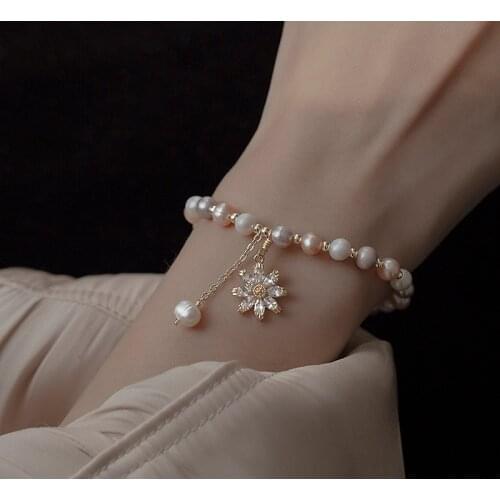 Fancy Pearl Bracelet Female Summer Niche Ins Design Simple and Cold Style Korean Personality Girlfriends Jewelry