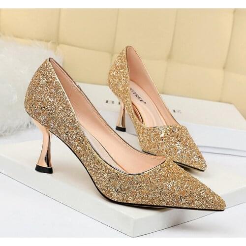 Women Pumps 2020 New high heels Spring Autumn pointed sexy high heels female shoes Sandalias femeninas Female sandals muje