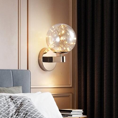 2021 NEW Nordic Indoor LED Wall Lamp Living Room Bedroom Bedside Gypsophila Wall Light Home Lighting Study Corridor Aisle Lamps