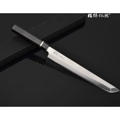 30cm Japanese Sashimi Sakimaru Takohiki Chef Knife Kitchen German 1.4116 Stainless Steel Salmon Fish Fillet Sushi Knife 7G