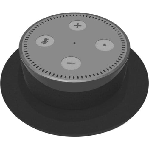 Luxury Solid Metal Table Base Dock Mat for Amazon Echo Dot 2&Google Home Mini Smart Assistant standing on desk cushion pad